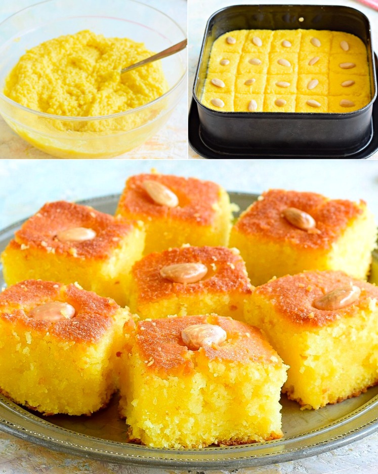 Basbousa – słodkie bliskowschodnie ciasto z semoliny 🥥🍰