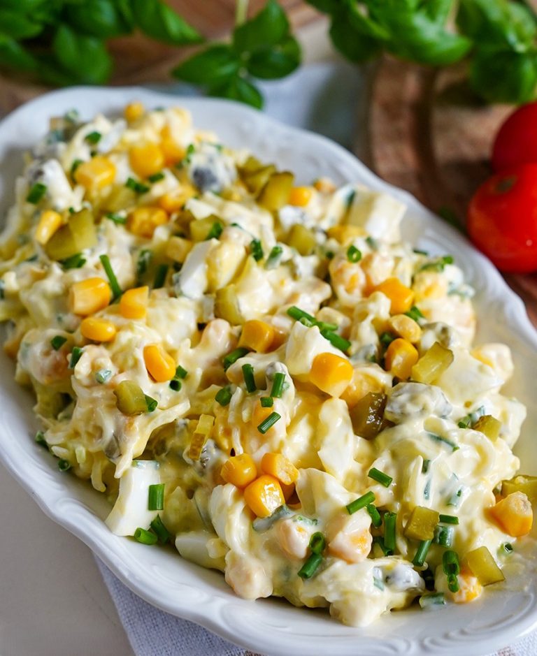 Sałatka z jajkiem i porem