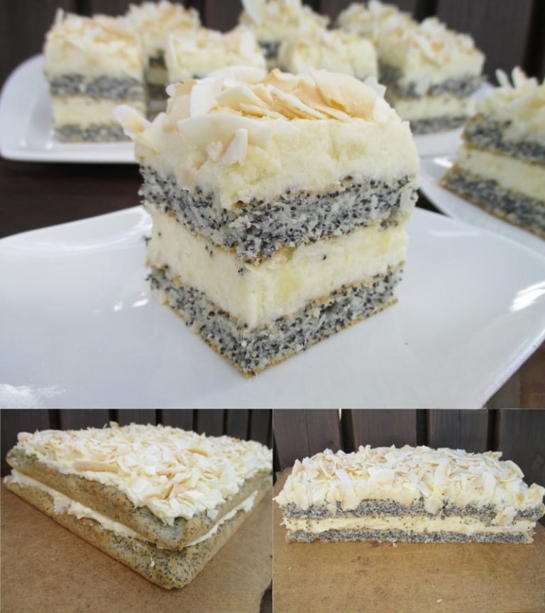 Idealne Ciasto Świąteczne: Makowe Warstwy z Kokosowym Kremem Budyniowym