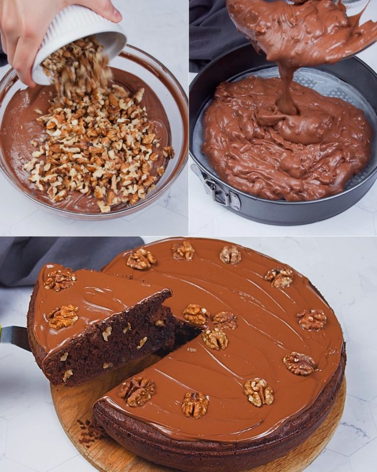 Ciasto czekoladowo-kawowo-orzechowe: Idealna harmonia smaków, która rozpieszcza podniebienie