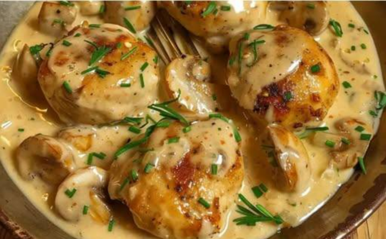 Kuleczki ziemniaczane z sosem grzybowym