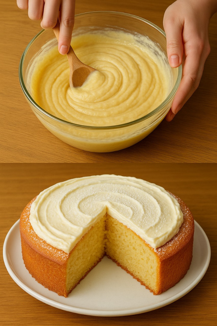 Wilgotne ciasto waniliowe