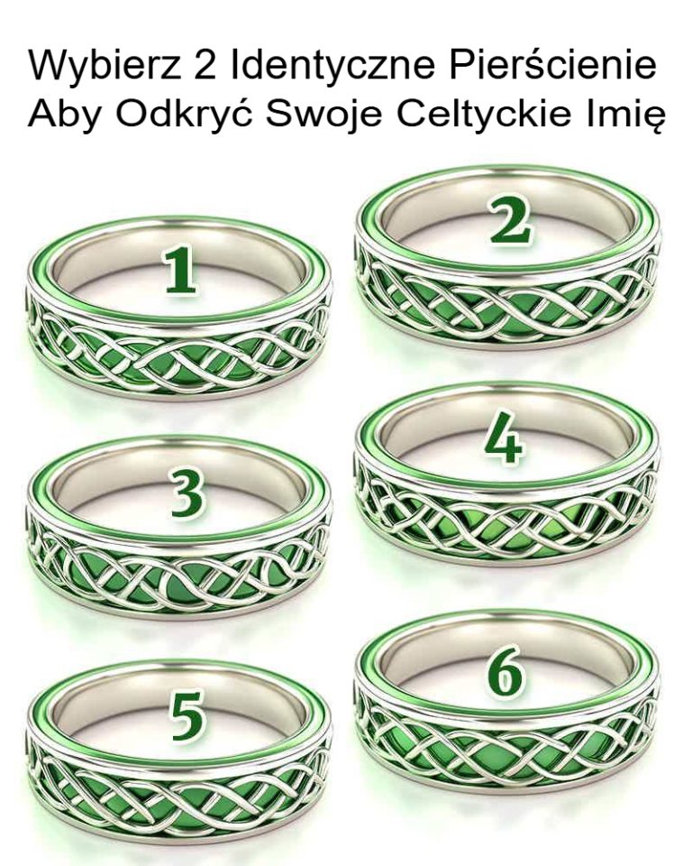 Wybierz 2 identyczne pierścienie, aby odkryć swoje celtyckie imię