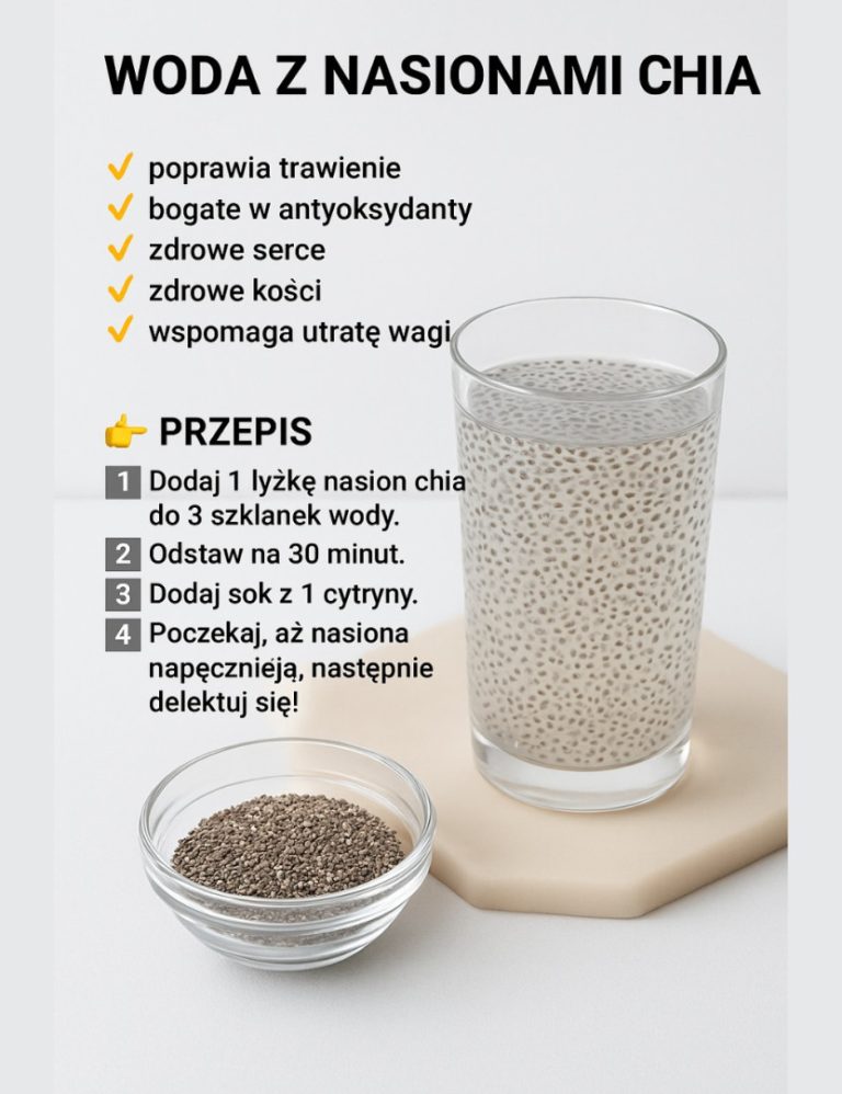 Woda z nasionami chia – prosty napój, wielkie korzyści