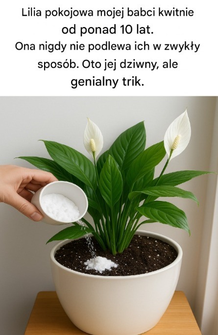 Lilia pokojowa mojej babci kwitnie od ponad 10 lat.