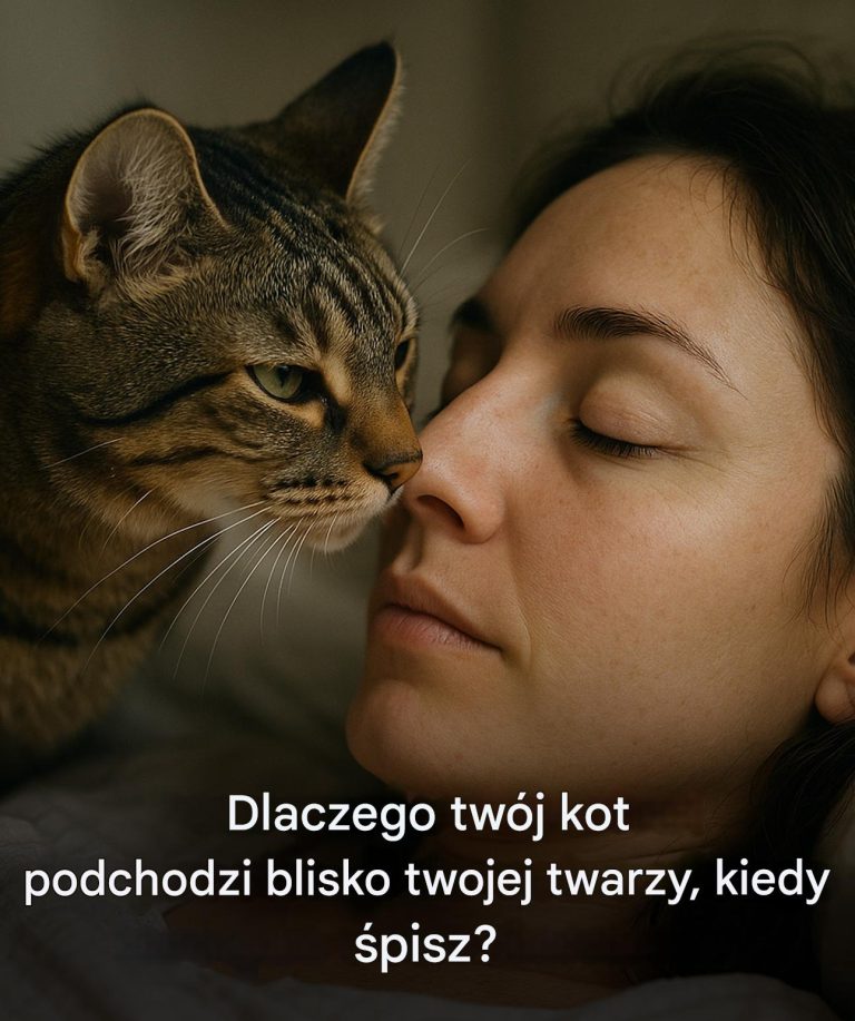 Jeśli Twój kot zbliży się do Twojej twarzy, gdy śpisz, oto co to oznacza