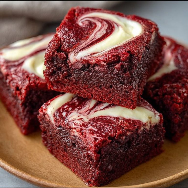 Brownies z kremem czekoladowym Red Velvet