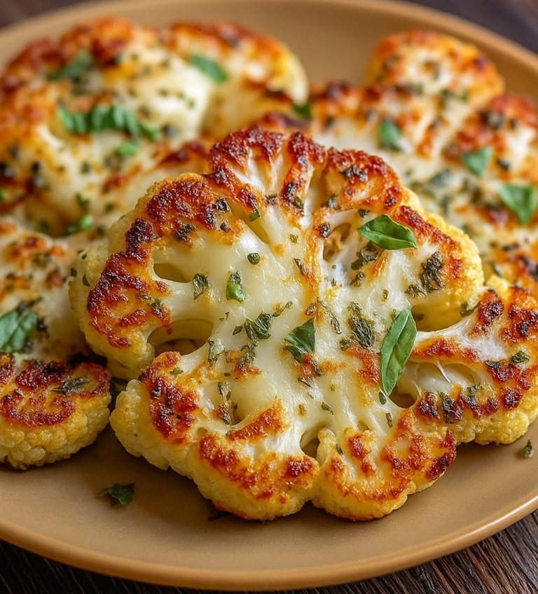 Steki Gebackene Blumenkohl z mozzarellą