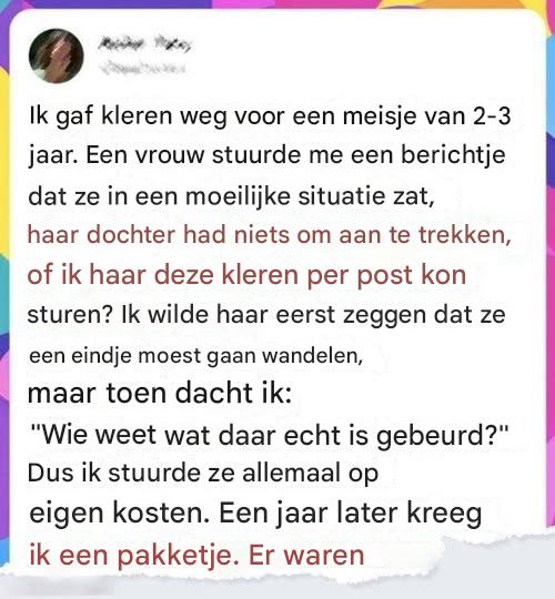 Wysłalam paczkę z ubraniami... a rok później to dotarło