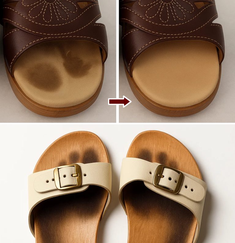 Jak usunąć czarne plamy z sandałów?