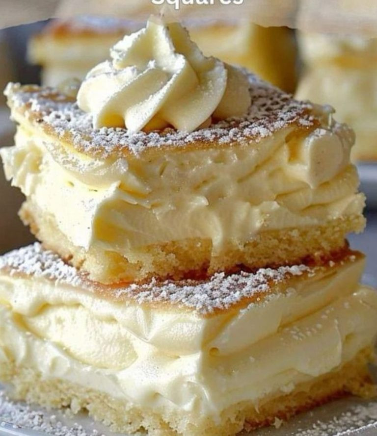 Kwadraty z kremem waniliowym