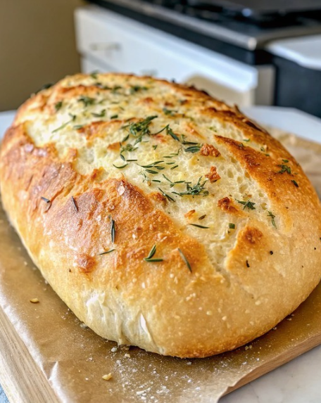 Mój przepis na leniwy chleb, piekę ten chleb czosnkowy bez zagniatania raz za razem!