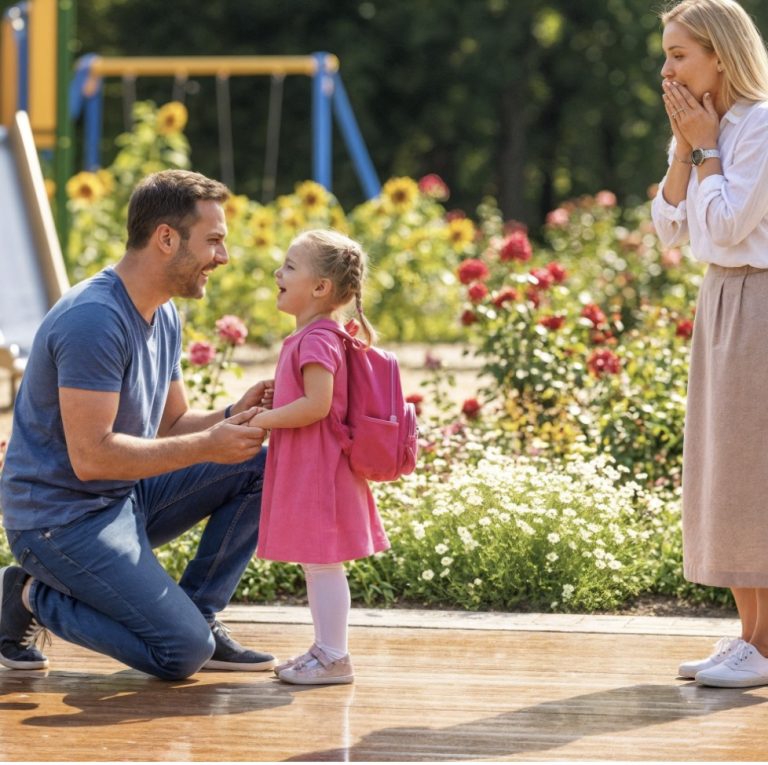 Dyrektor generalny zabrał swoją niemową córkę na plac zabaw, ale zamarł, gdy samotny ojciec po raz pierwszy kazał jej przemówić.