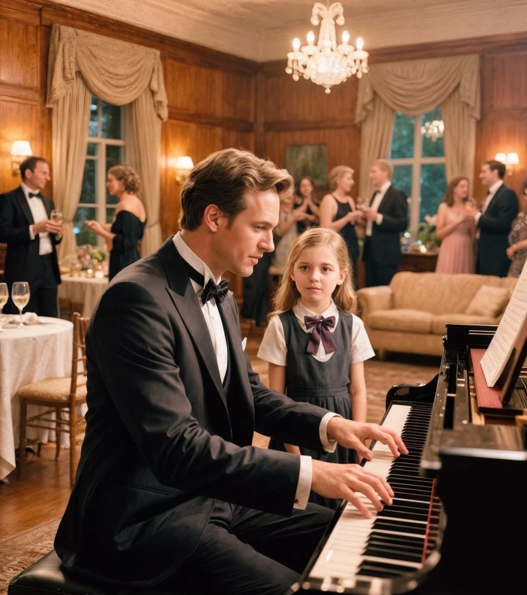 Bezdomna dziewczyna prosi młodego milionera, żeby pozwolił jej zagrać na pianinie na przyjęciu — jego odpowiedź zmieni życie wszystkich.