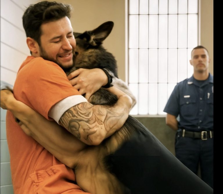 Ostatnim życzeniem więźnia było ponowne zobaczenie swojego psa — ale gdy owczarek niemiecki wyrwał się i pobiegł mu w ramiona, wydarzyło się coś dziwnego.