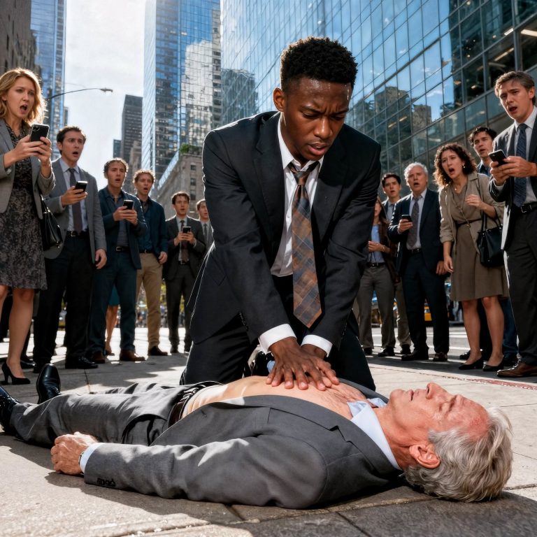 Czarnoskóry mężczyzna nie udaje się na wymarzoną rozmowę kwalifikacyjną, by uratować umierającego nieznajomego na nowojorskiej ulicy — zanim odkryje przerażającą prawdę o tym, kim naprawdę był ten człowiek…