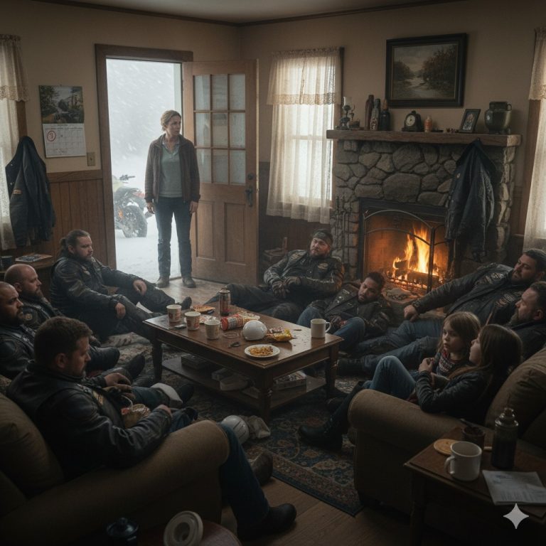 „Kiedy samotna matka udziela schronienia 25 uwięzionym motocyklistom podczas śmiercionośnej zamieci, nie oczekuje niczego w zamian — aż do momentu, gdy trzy dni później 1500 silników wraca na jej ulicę, udowadniając, że dobroć jest głośniejsza niż grzmot”.