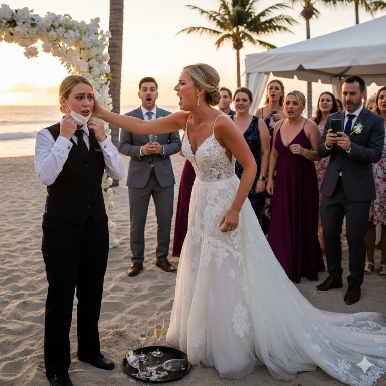 Na swoim eleganckim weselu nad morzem panna młoda wpadła w furię, gdy kelner upuścił tacę z szampanem. Na oczach wszystkich gości uderzyła kobietę – tylko po to, by zobaczyć, jak ta zdejmuje maskę i odsłania twarz, którą znała aż za dobrze. To było…