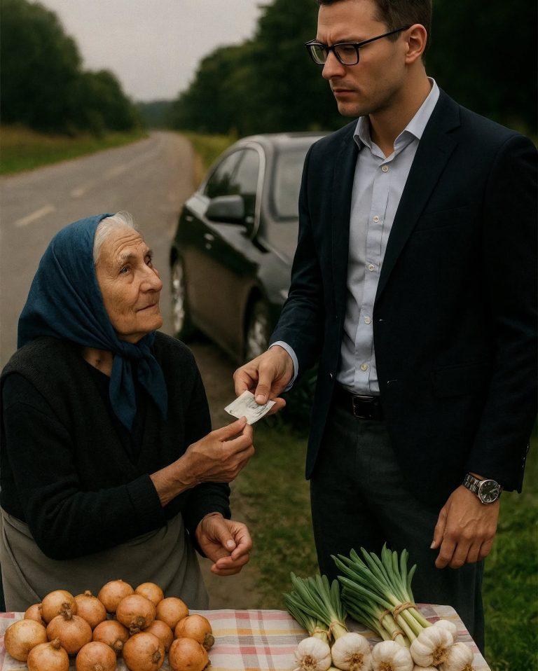 Stara kobieta, która sprzedawała cebulę przy drodze, dała nauczkę bogatemu i aroganckiemu mężczyźnie.