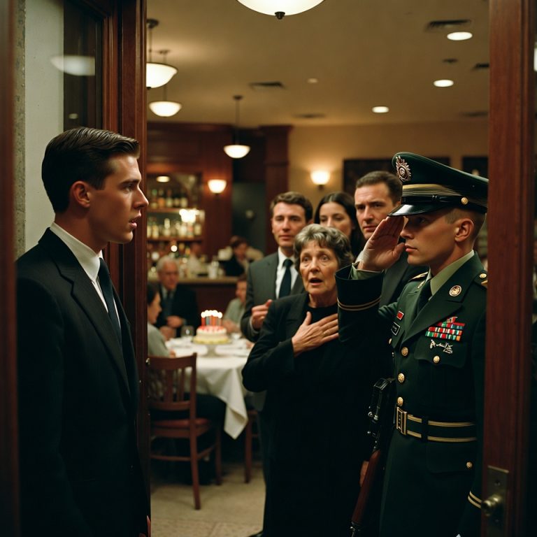 „Na urodzinach mojej mamy wszyscy żartowali, że »nigdy daleko nie zaszedłem« w karierze. Ale potem drzwi się otworzyły i wszedł żołnierz”.