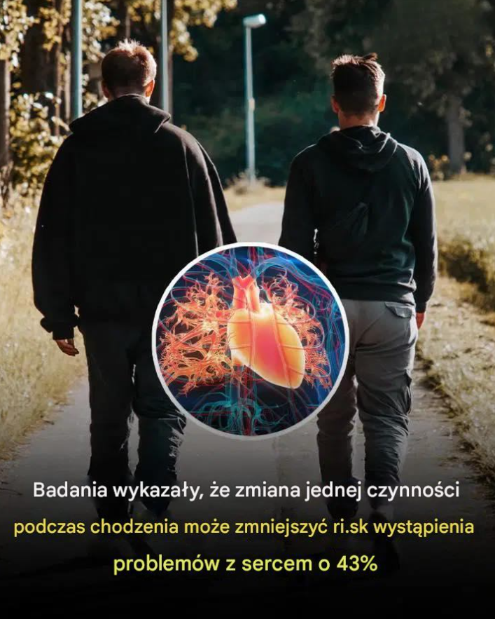 Badania wykazały, że zmiana jednej czynności podczas chodzenia może zmniejszyć ryzyko wystąpienia problemów z sercem o 43%