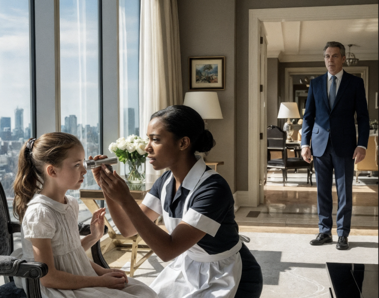 „Córka miliardera urodziła się niewidoma – aż do dnia, w którym nowa służąca odkryła prawdę…”