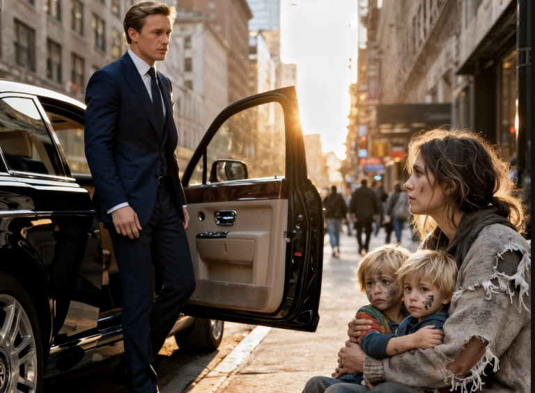 Milioner dostrzega swoją ukochaną z dzieciństwa siedzącą na chodniku i żebrzącą z trzyletnimi bliźniakami. Rozpoznaje ją od razu. Ale to, co postanowi zrobić w tym momencie, na zawsze zmieni bieg ich życia…