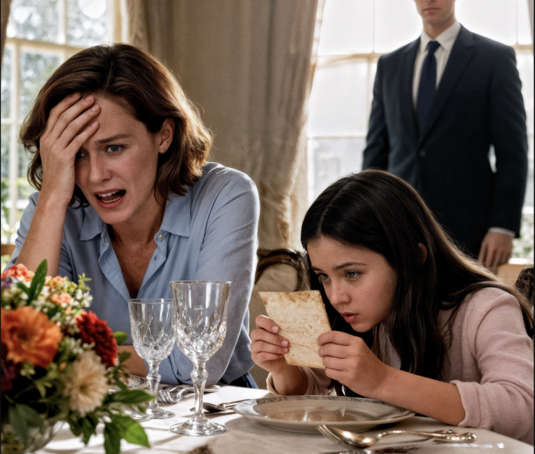 Podczas kolacji moja córka delikatnie przesunęła obok mnie małą, złożoną kartkę papieru. Napisała na niej: „Udawaj, że źle się czujesz i odejdź od stołu”. Nie rozumiałem – ale coś w jej oczach sprawiło, że chciałem jej zaufać. Zrobiłem więc, jak kazała, i wyszedłem. Dziesięć minut później… w końcu zrozumiałem, dlaczego mnie ostrzegła.