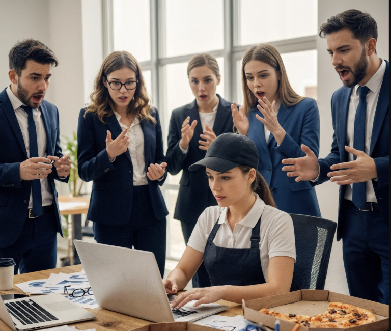 Został ZHAKOWANY, a jego życie ZNISZCZONE… aż do czasu, gdy przybyła DZIEWCZYNA DOSTAWCY PIZZY i zrobiła to, czego żaden PROGRAMISTA nie był w stanie zrobić…